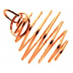 1x Copper Coloured Large Square Spiral Cage for Crystals and Gemstones